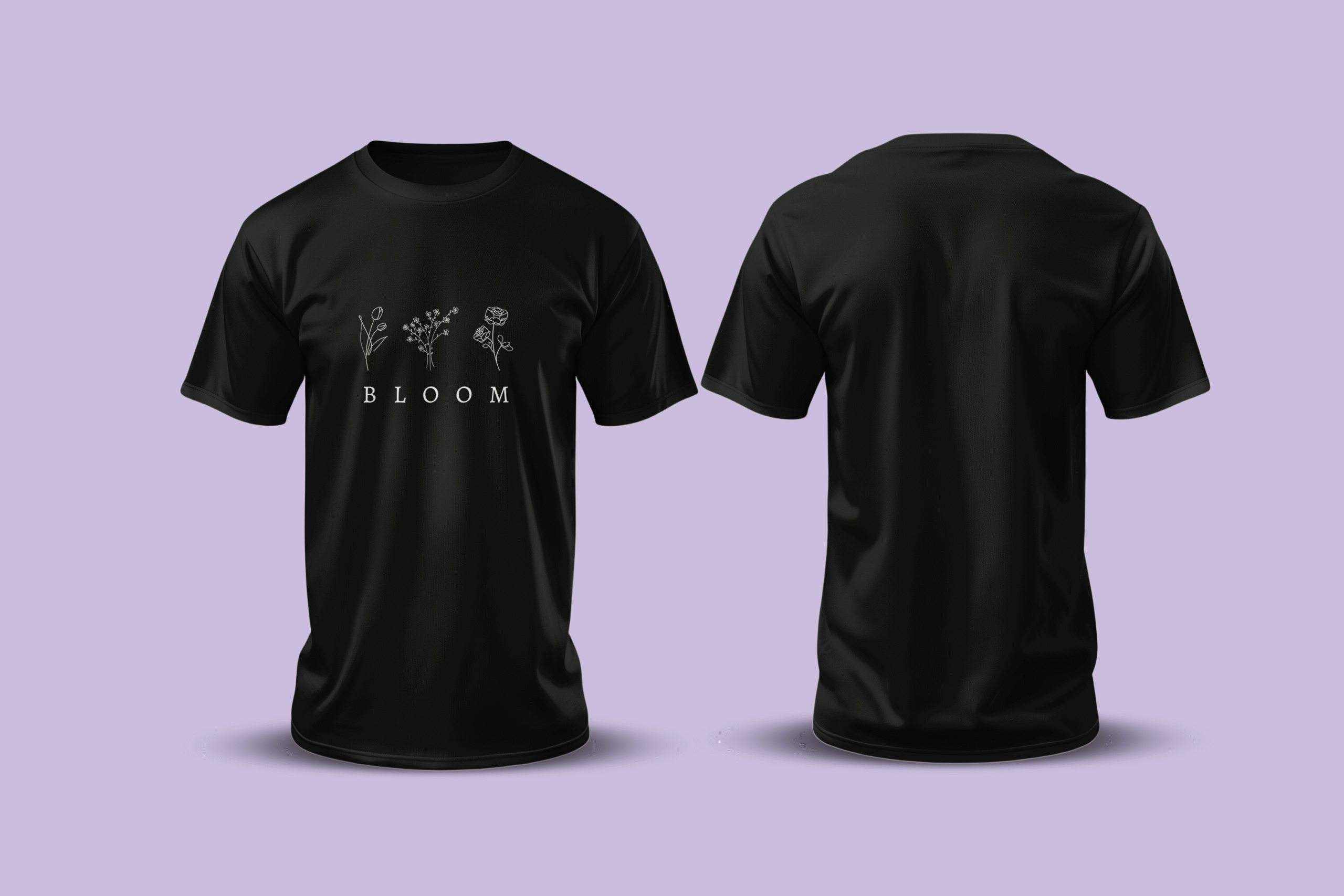Bloom Minimal Floral T-Shirt - Image 2
