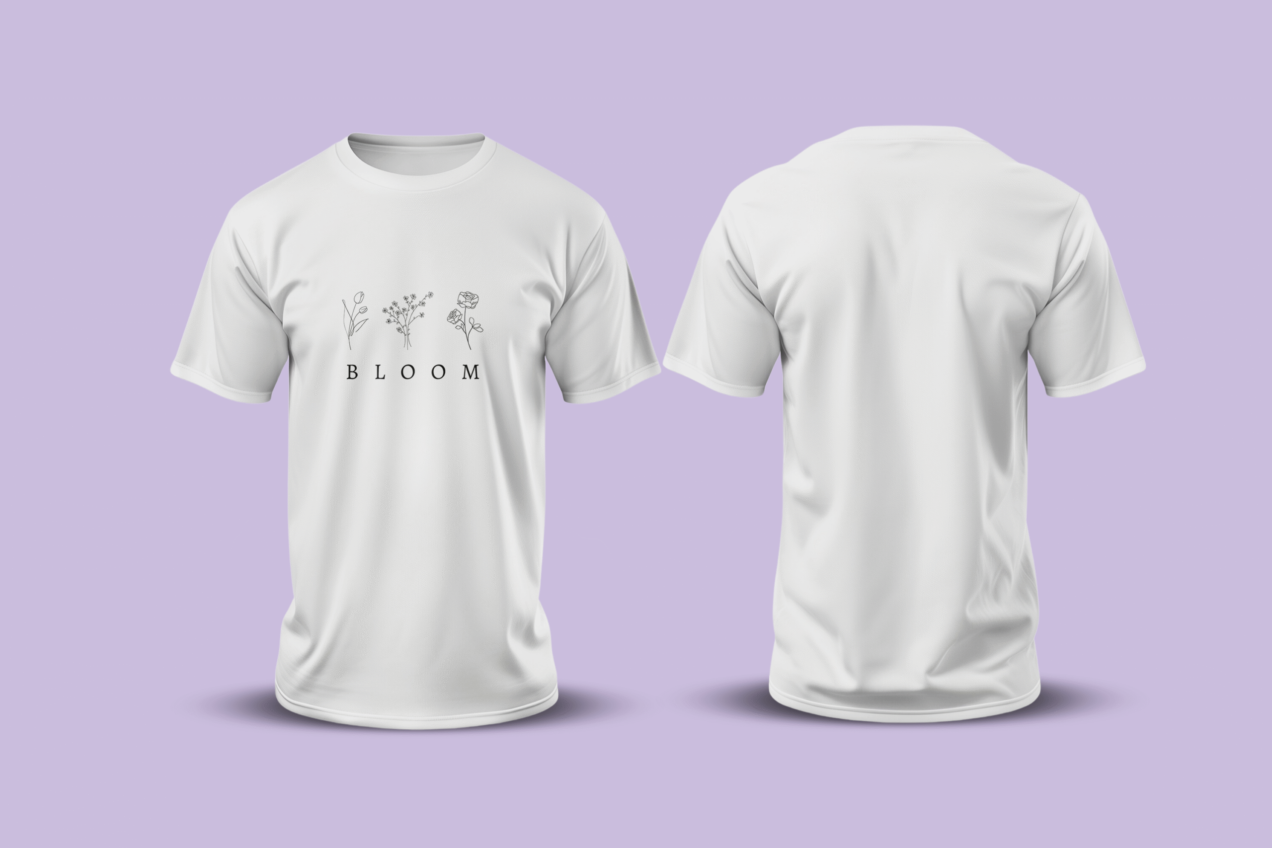 Bloom Minimal Floral T-Shirt - Image 4